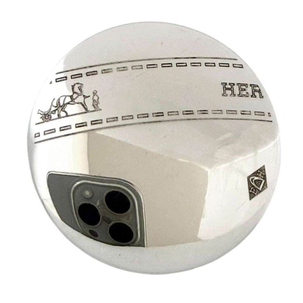 Hermes Men's/Women's Pin Brooch Badge, Sterling Silver (925), 3.8cm